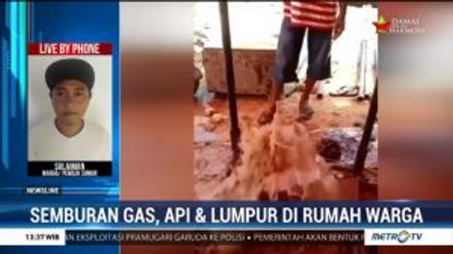 Warga Pamekasan Digegerkan Semburan Gas, Api dan Lumpur