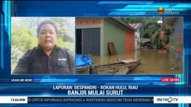 Masuki Hari Keenam, Banjir di Rokan Hulu Mulai Surut