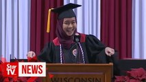 Malaysian student gives uplifting speech at US commencement ceremony