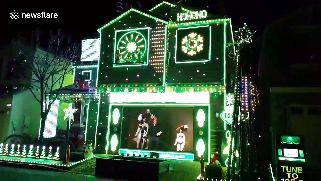 US family syncs Christmas house lights to 'Viva Las Vegas'