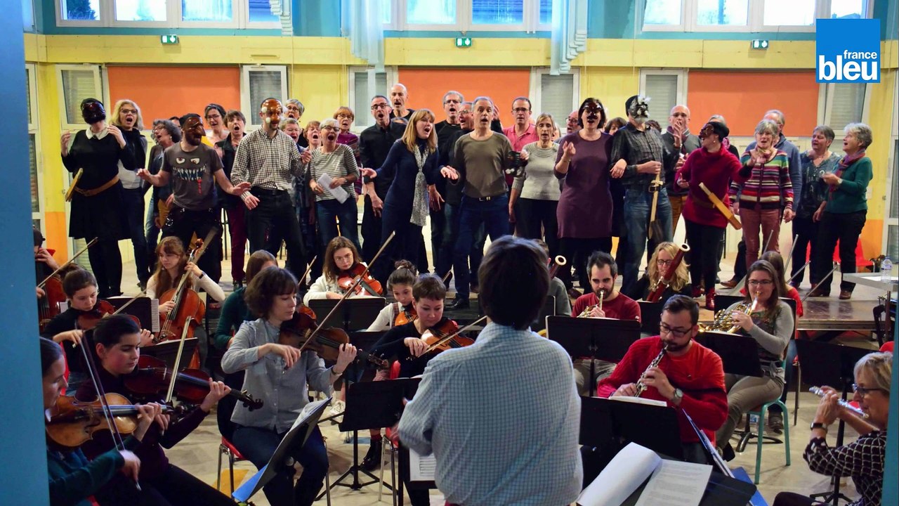 Les répétitions des "Bavards" avec le conservatoire du Pays de Montbéliard