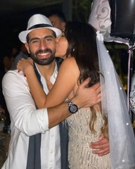 رقص هستيري لابنة المذيعة منى الحسيني في ليلة الحنة