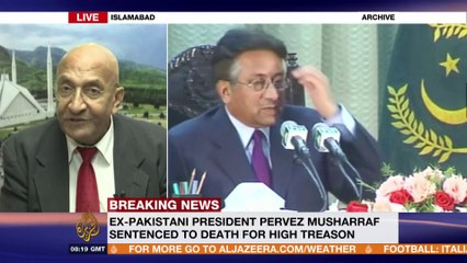 What does Musharraf's death sentence mean?