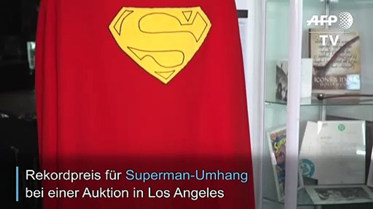 Rekordpreis für 'Superman'-Umhang bei Auktion