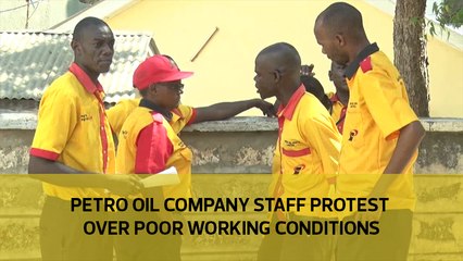 Petro oil company staff protest over poor working conditions