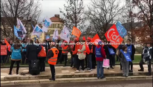 150 manifestants CFDT, CFTC et Unsa manifestent à Troyes
