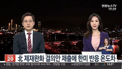 北 제재완화 결의안 제출에 한미 반응 온도차