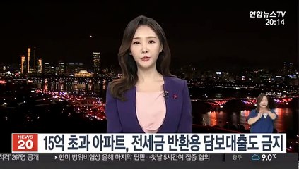 15억 초과 아파트, 전세금 반환용 담보대출도 금지