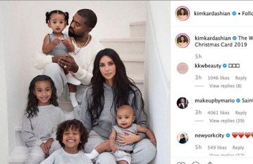 Скачать видео: Kim Kardashian West photoshopped North West into Christmas card