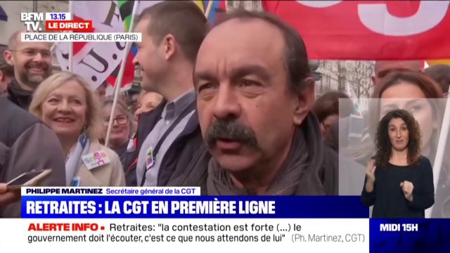 Philippe Martinez (CGT): Ce gouvernement fait l'exploit de mettre tous les syndicats dans la rue