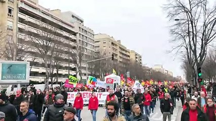 Grève à Marseille : le cortège sur l'avenue du Prado