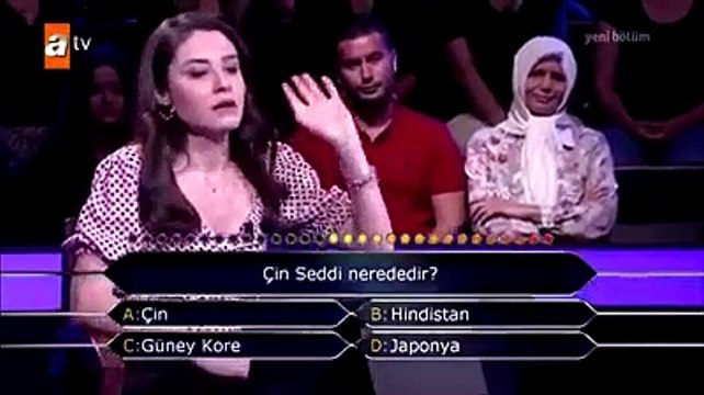 Kim Milyoner Olmak İster yarışmasında 'Çin Seddi nerededir?' sorusuna iki joker harcayan yarışmacı