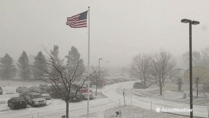 Here's a look at snow from AccuWeather's headquarters