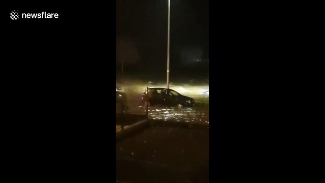 Storm Elsa leaves cars in Ireland swimming through flooded streets