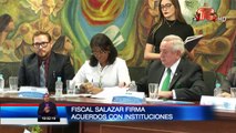 Fiscal Salazar firmó acuerdos con instituciones