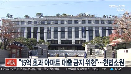 "15억 초과 아파트 대출 금지 위헌"…헌법소원