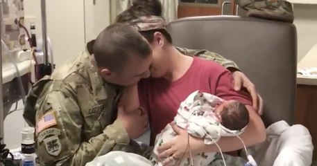 Cydney Cooper, une jeune maman surprise à la maternité par son mari militaire