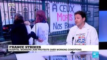 France strikes : hospital workers join protests over working conditions