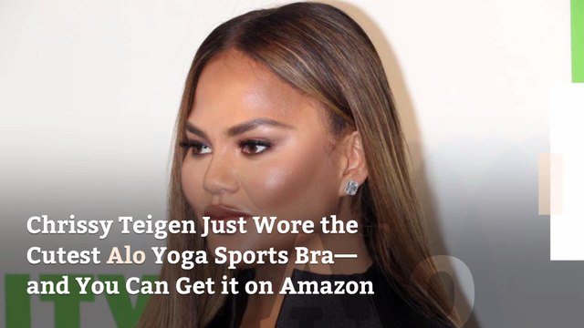 Chrissy Teigen Just Wore the Cutest Alo Yoga Sports Bra—and You Can Get it on Amazon