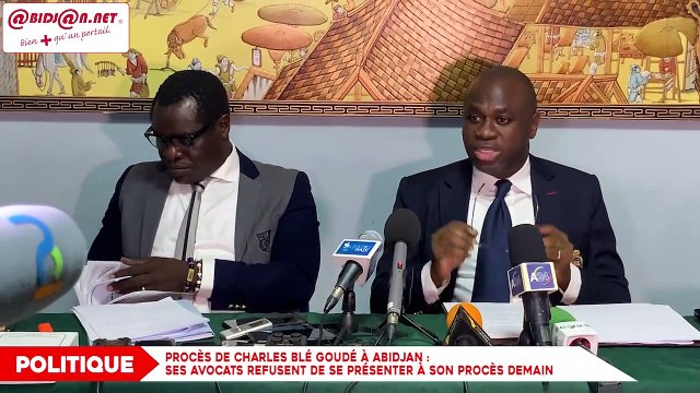 Procès de Charles Blé Goudé à Abidjan - Ses avocats refusent de se présenter à son procès demain