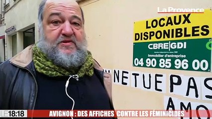 Avignon : des affiches  contre les féminicides