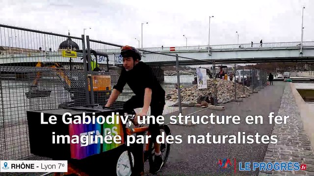 Installation en bord de Rhône à la Guillotière du Gabiodiv