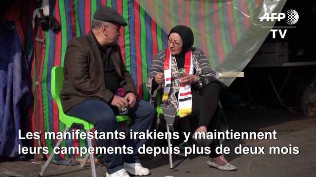 Les Irakiens continuent de manifester sur la place Tahrir à Bagdad