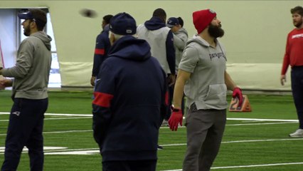 Julian Edelman Warms Up At Patriots Practice, NFL Week 16 vs. Bills