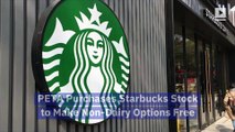 PETA Purchases Starbucks Stock to Make Non-Dairy Options Free