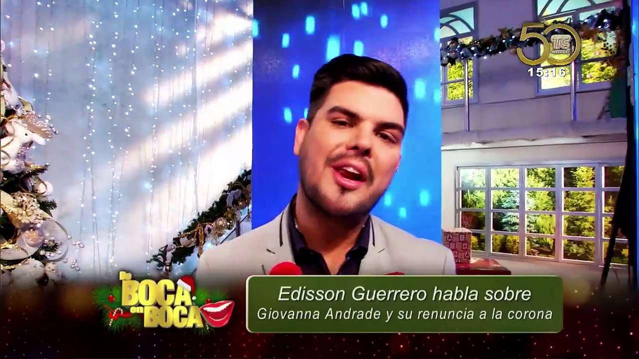 Edisson Guerrero habla sobre Giovanna Andrade y su renuncia a la corona