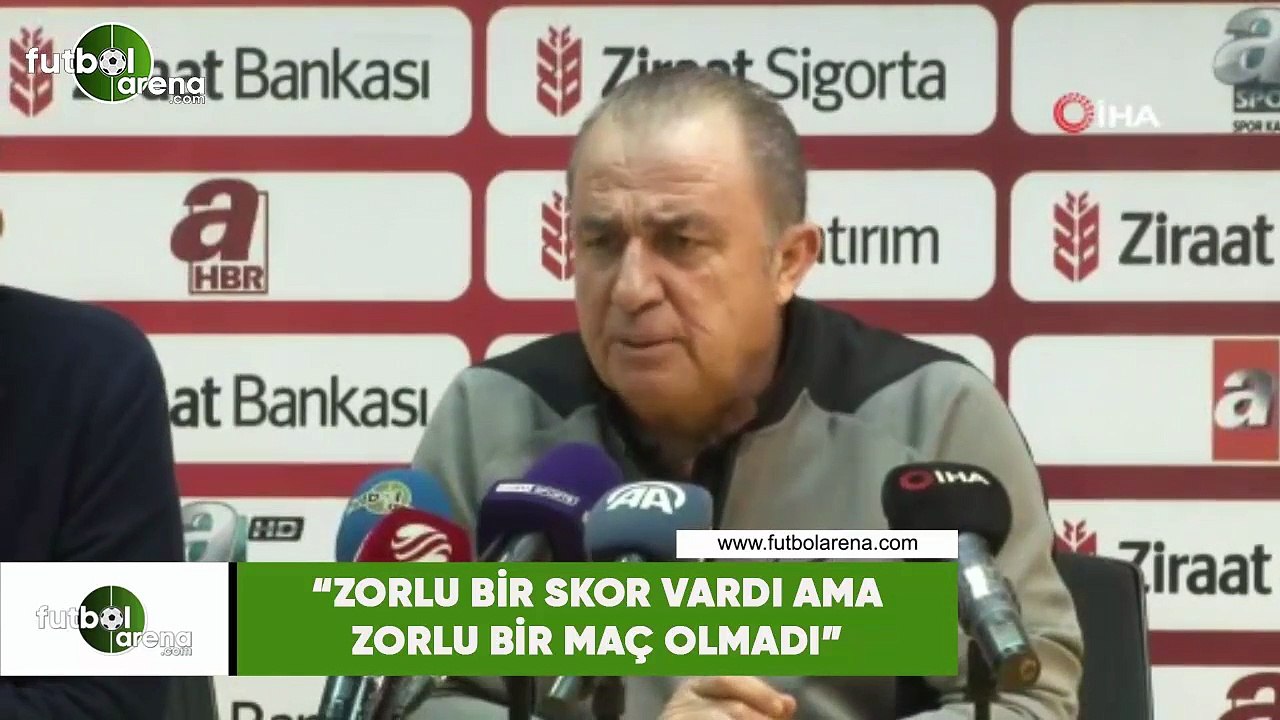 Fatih Terim: "Zorlu bir skor vardı ama zorlu bir maç olmadı"