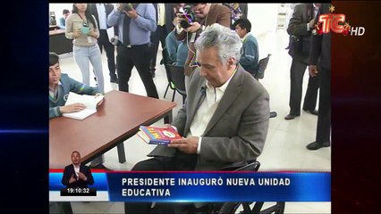 Presidente Moreno inauguró institución educativa