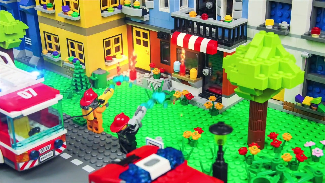 fire truck tractor excavator police cars