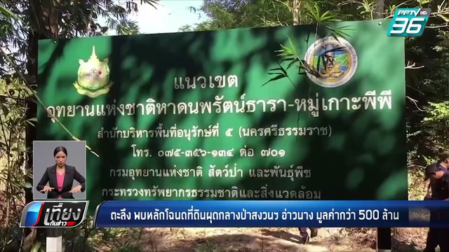 ตะลึง พบหลักโฉนดที่ดินผุดกลางป่าสงวนฯอ่าวนาง มูลค่ากว่า 500 ล้าน | เที่ยงทันข่าว