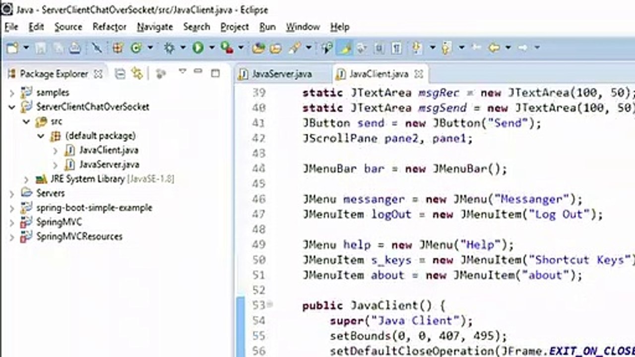 How to make own Chat Messenger in Java Project