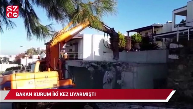 Bodrum’daki kaçak yapılarda yıkım işlemi devam ediyor