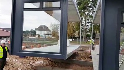 Faulquemont : installation des modules du futur périscolaire