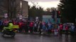 Nurses picket outside Ulster Hospital at start of strike