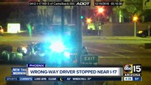 Wrong-way driver stopped along I-17