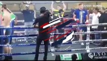 Ağır siklet boksör maç başlamadan ringe yenildi