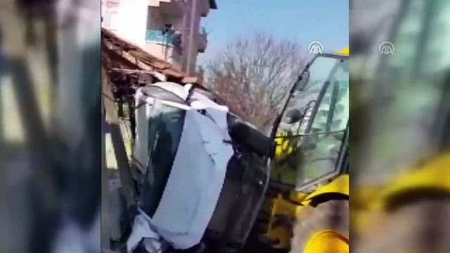 freni patlayan kepçe dehşet saçtı