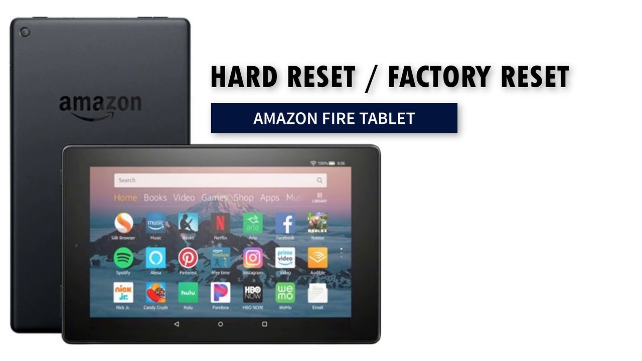 How to HardReset / Factory Reset Amazon Fire Tablet Kindle HD 8