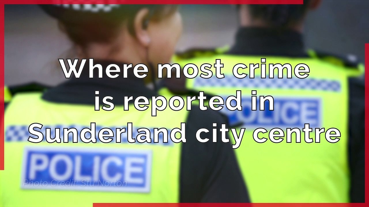 Where is most crime reported in Sunderland?