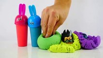 Learn Colors with Bunny Mold kinetic sand Surprise Pj Masks Toys أطفال مضحك ضد شبح - جوني جوني أغاني الحضانة قافية وتعلم الألوان للأطفال