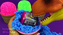 4 Color Play Foam Ice Creams Surprise Toys Kinder Surprise Eggs Super Wings Shopkins