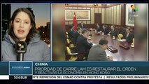 Carrie Lam presenta informe al gob. chino sobre situación en Hong Kong