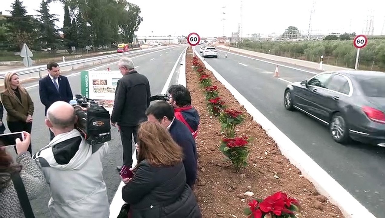 Moreno inaugura la duplicación de la carretera A-392