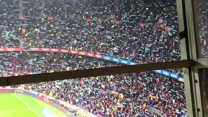 Cánticos independentistas en el Camp Nou