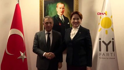 Ankara akşener, makamında beşiktaş jk başkanı çebi'yi kabul etti