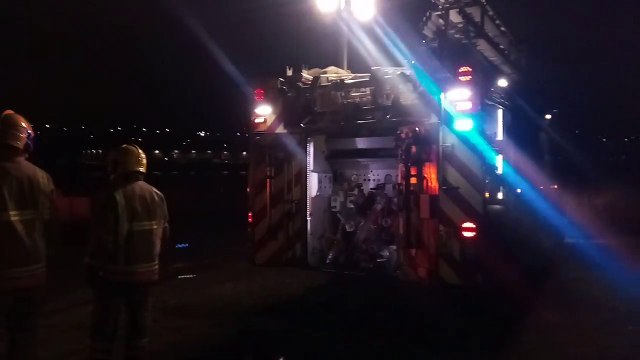 Black smoke visible above Sunderland as firefighters tackle tire fire
